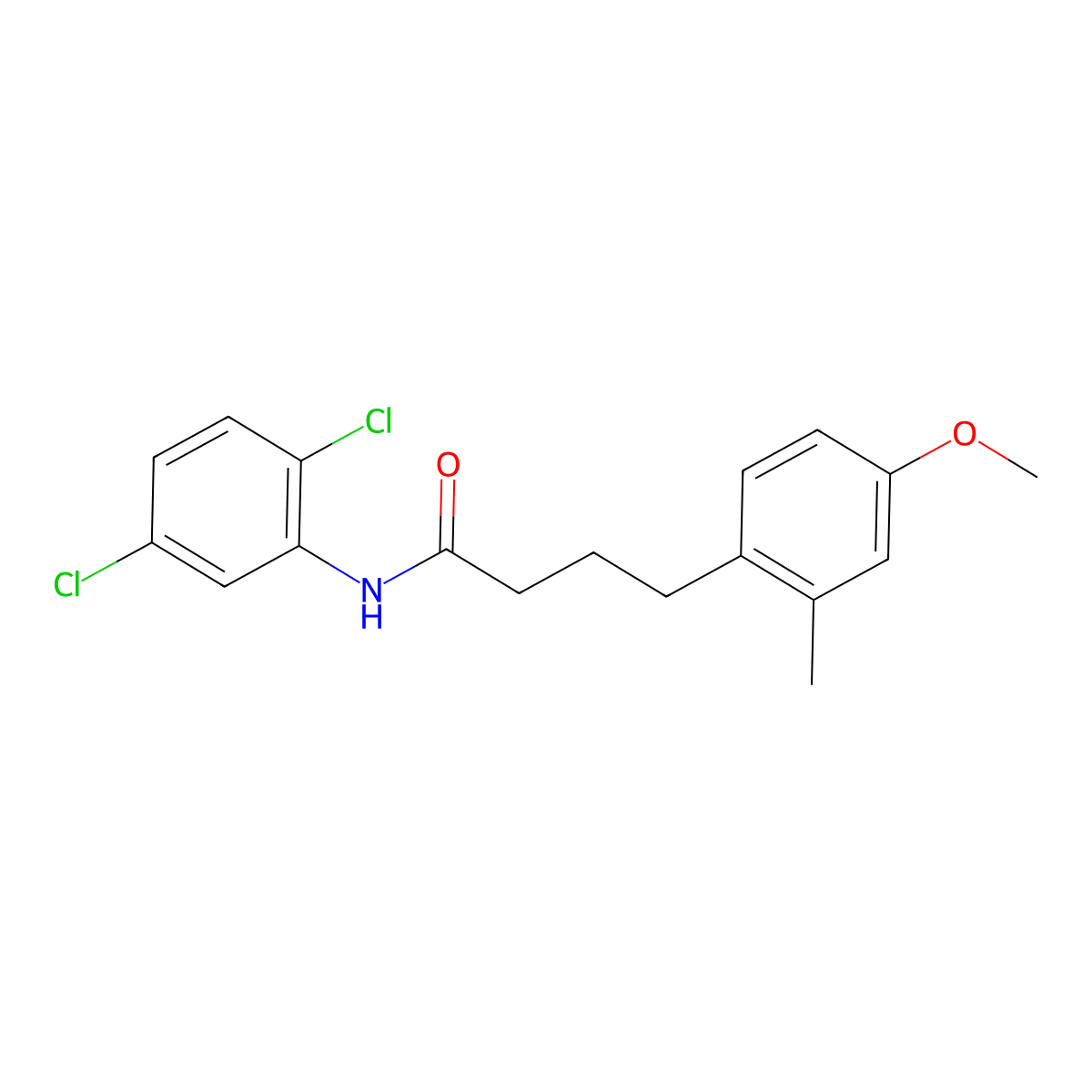 N-(2,5-dichlorophenyl)-4-(4-methoxy-2-methylphenyl)butanamide molecular structure, CAS 428505-25-3