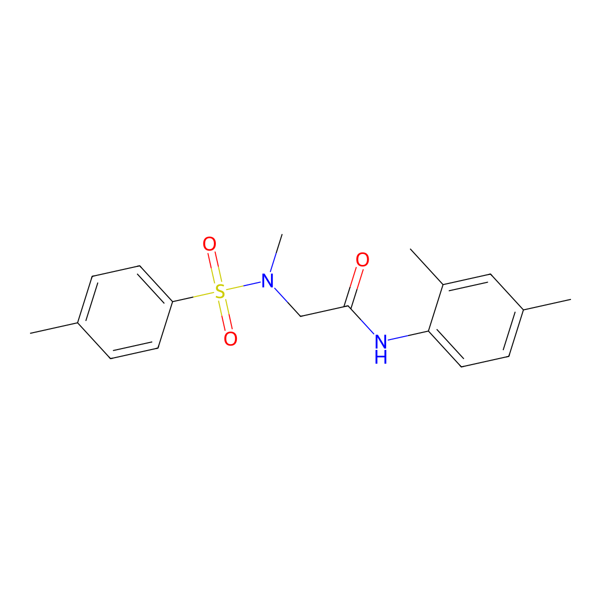 N-(2,4-dimethylphenyl)-2-(N,4-dimethylphenylsulfonamido)acetamide molecular structure, CAS 428505-36-6