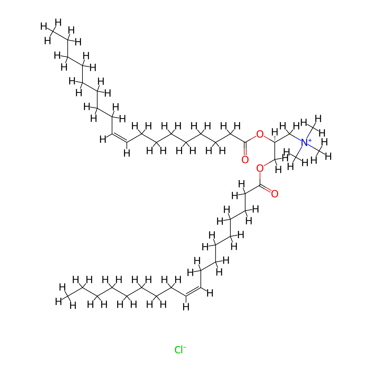 1,2-Dioleoyl-3(S)-trimethylammoniumpropane (chloride) molecular structure, CAS 428506-51-8