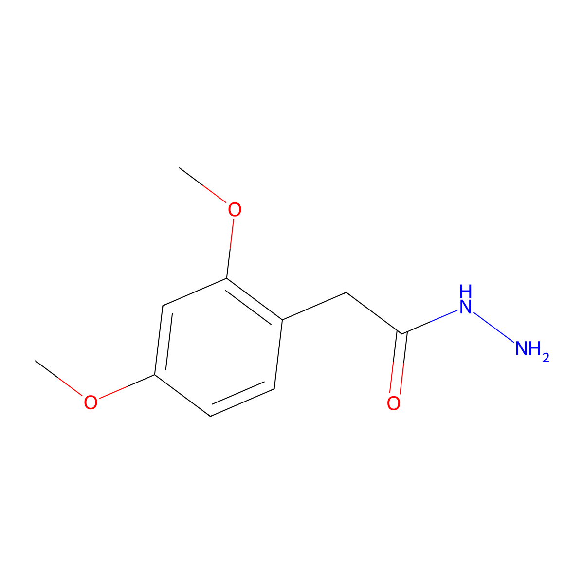 2-(2,4-Dimethoxyphenyl)acetohydrazide molecular structure, CAS 428508-01-4