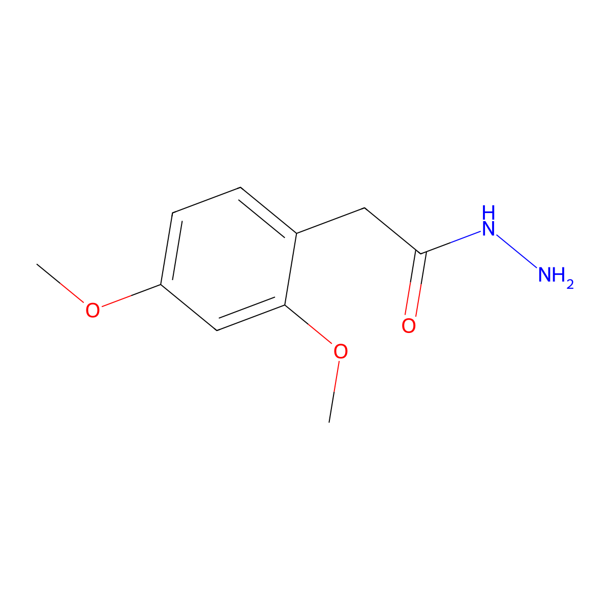 2-(2,4-Dimethoxyphenyl)acetohydrazide molecular structure, CAS 428508-01-4