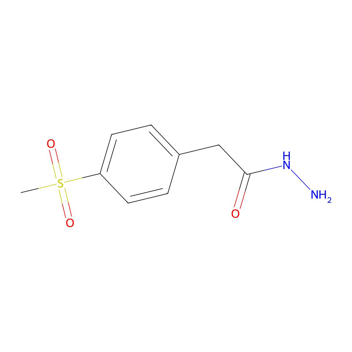 2-(4-Methanesulfonylphenyl)acetohydrazide molecular structure, CAS 428508-13-8