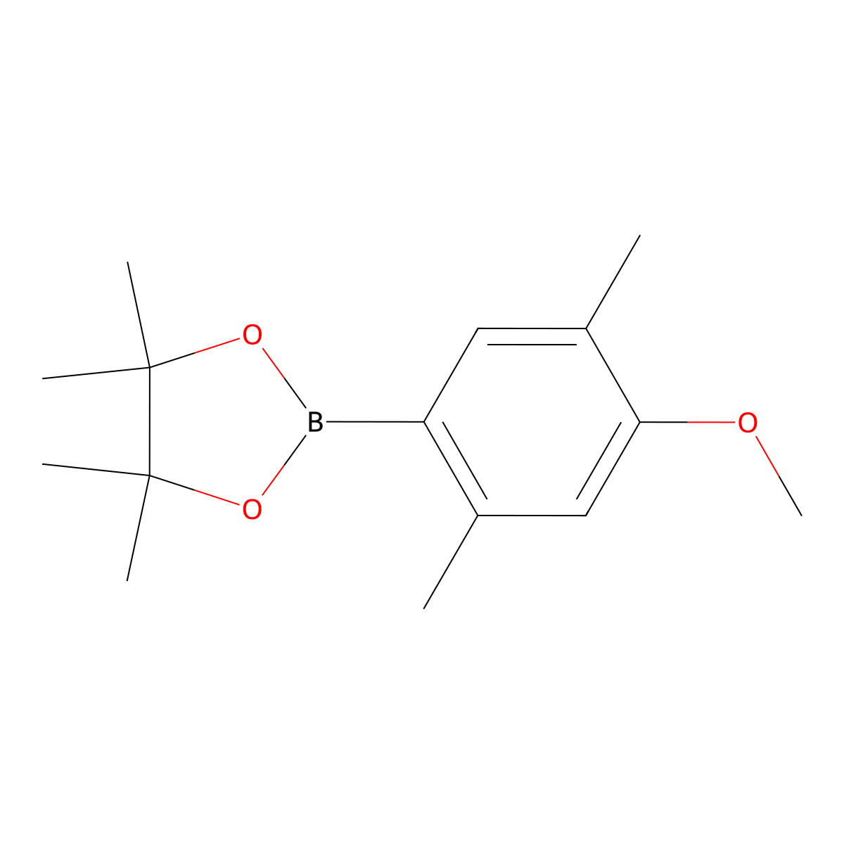 2-(4-Methoxy-2,5-dimethylphenyl)-4,4,5,5-tetramethyl-1,3,2-dioxaborolane molecular structure, CAS 428517-49-1