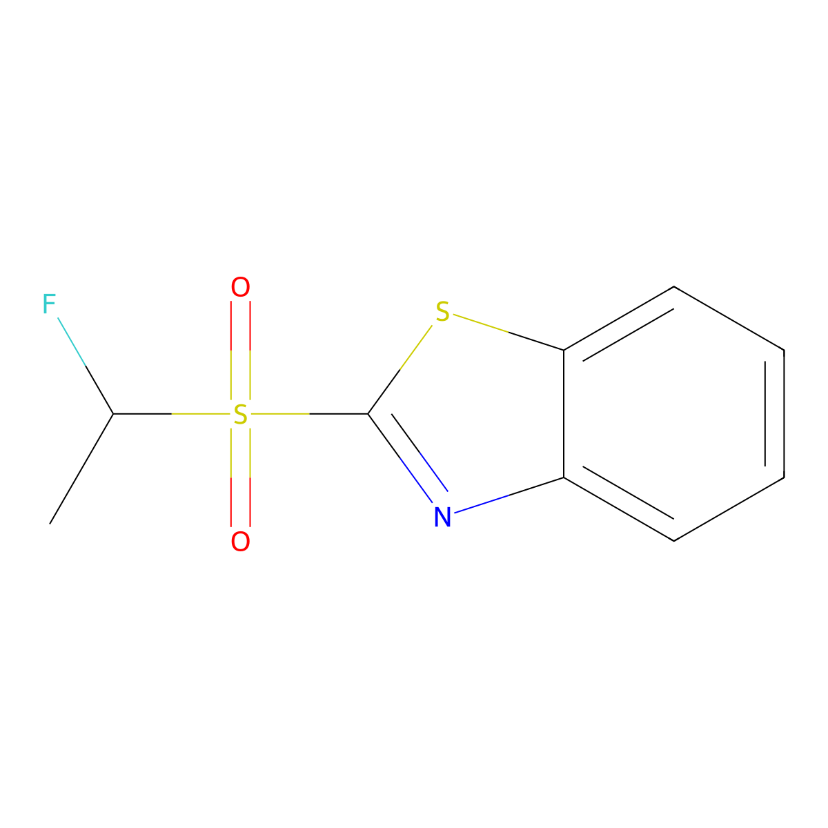 2-((1-Fluoroethyl)sulfonyl)benzo[d]thiazole molecular structure, CAS 428517-71-9