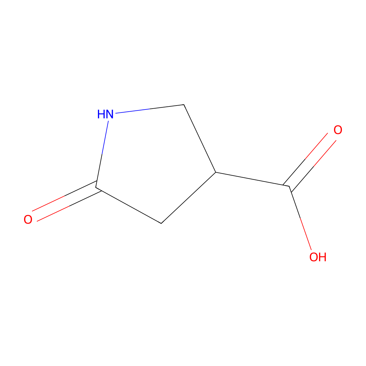 (3R)-5-oxopyrrolidine-3-carboxylic acid molecular structure, CAS 428518-37-0