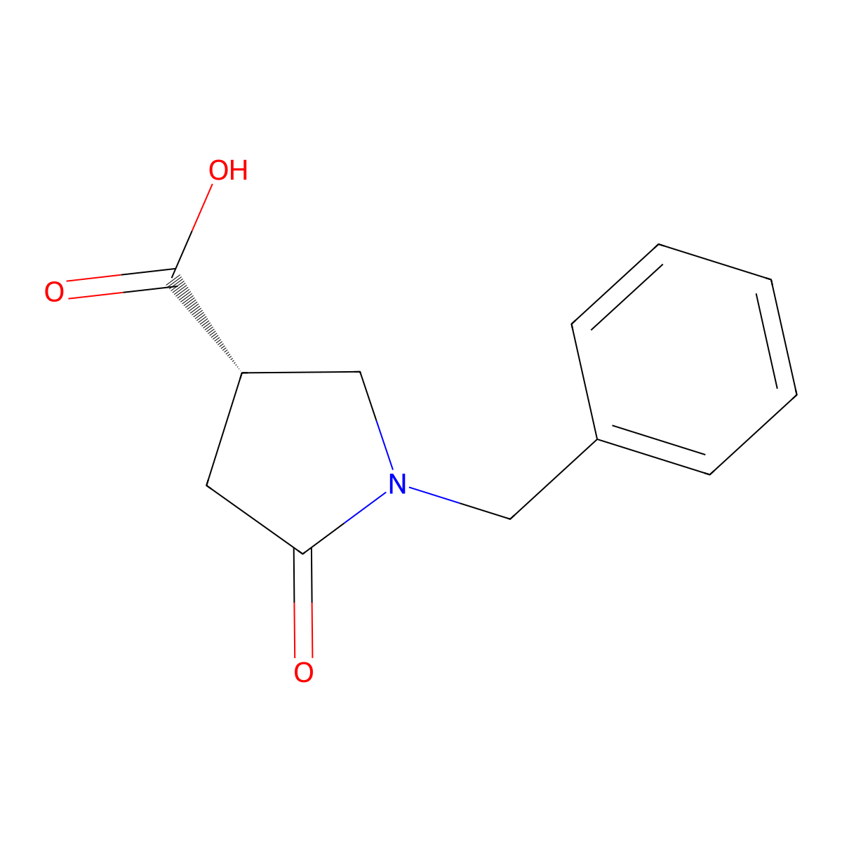 (S)-1-Benzyl-5-oxopyrrolidine-3-carboxylic acid molecular structure, CAS 428518-42-7
