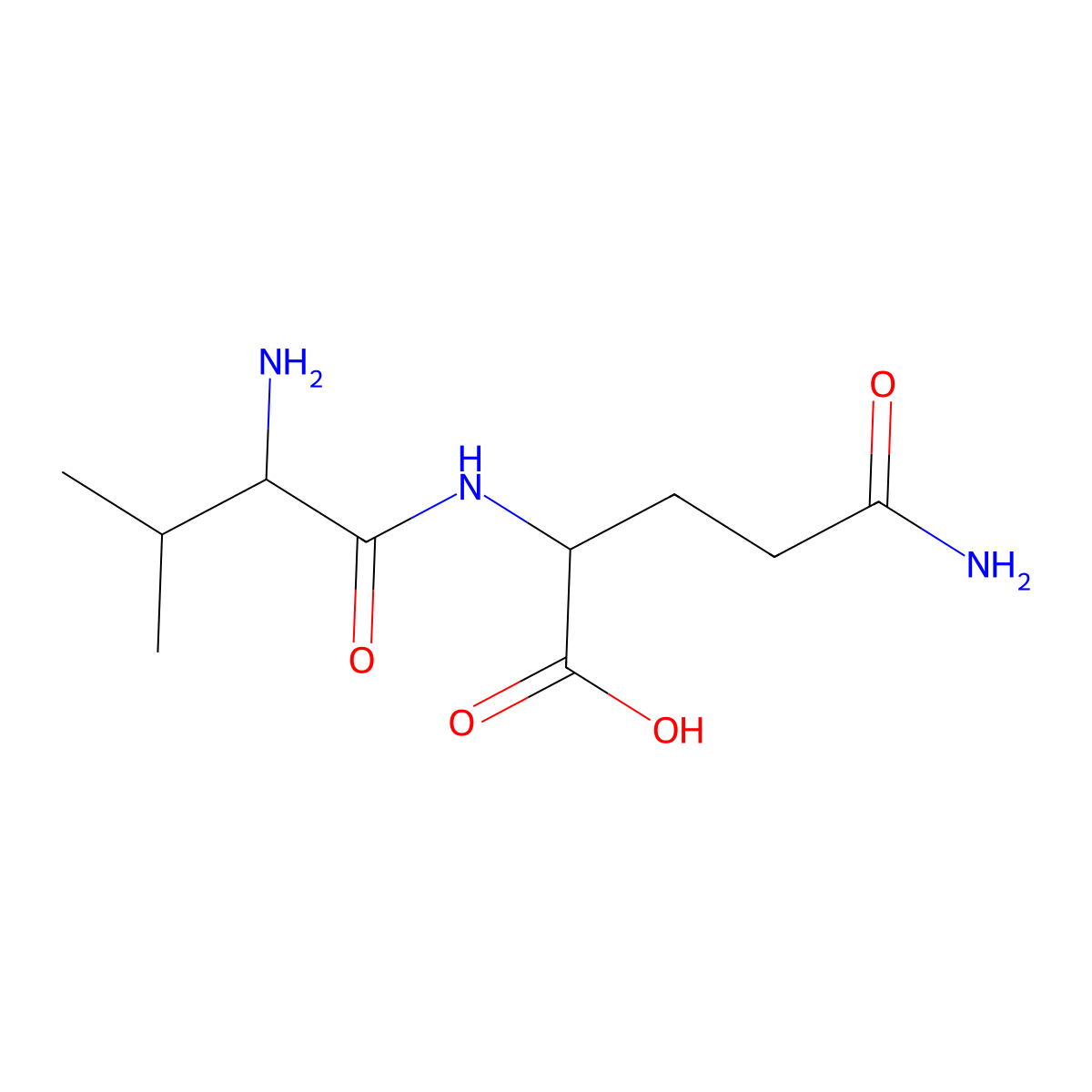 Val-Gln molecular structure, CAS 42854-54-6