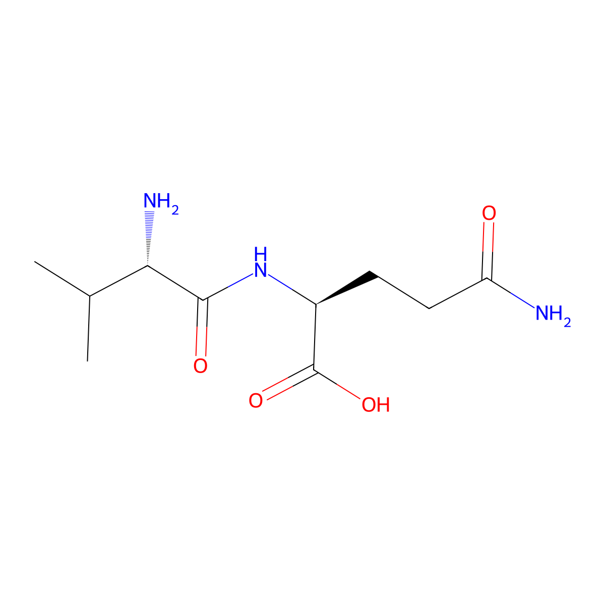 Val-Gln molecular structure, CAS 42854-54-6