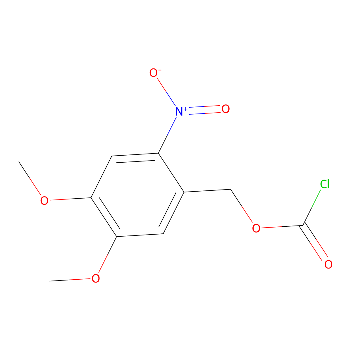 ((Nitroveratryl)oxy)chlorocarbamate molecular structure, CAS 42855-00-5