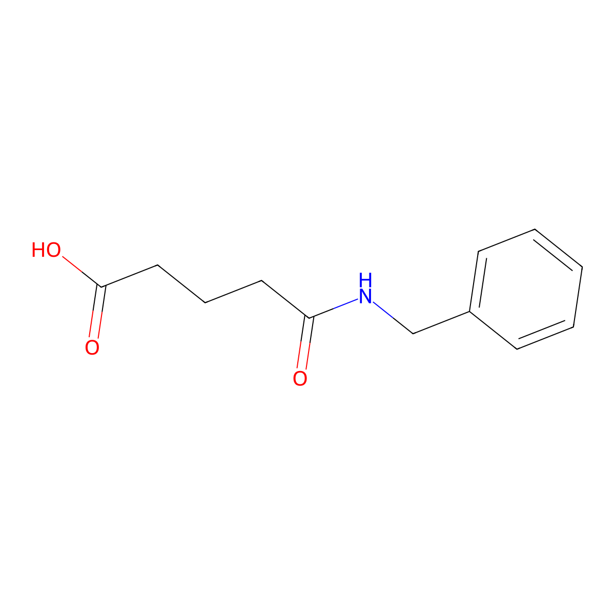 N-Benzylglutaramic acid molecular structure, CAS 42856-45-1