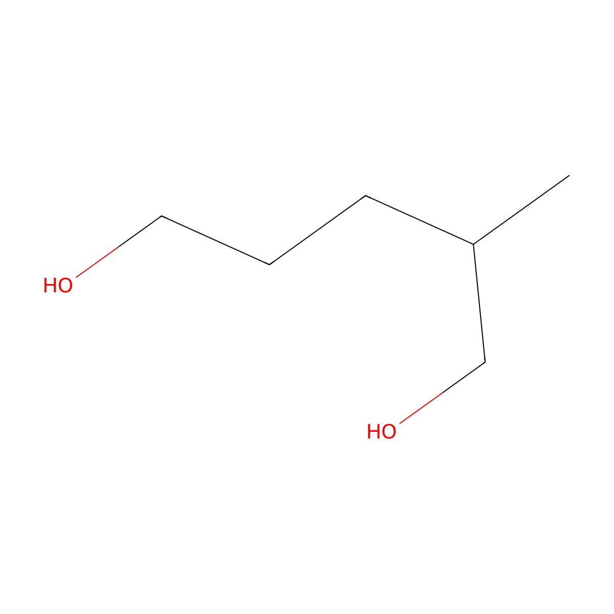 2-Methyl-1,5-pentanediol molecular structure, CAS 42856-62-2