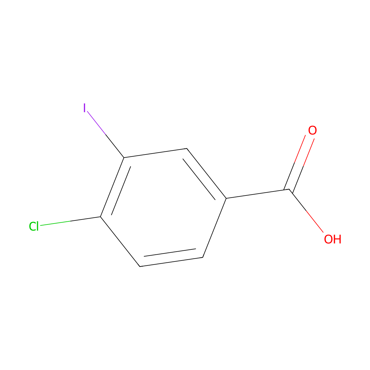 4-Chloro-3-iodobenzoic acid molecular structure, CAS 42860-04-8