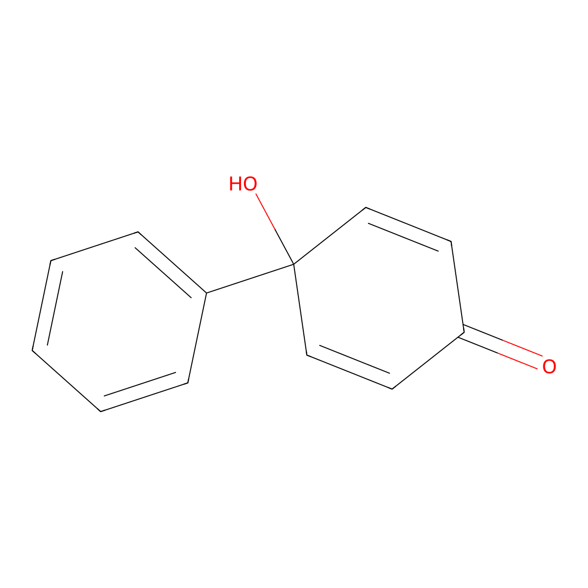 2,5-Cyclohexadien-1-one, 4-hydroxy-4-phenyl- molecular structure, CAS 42860-77-5