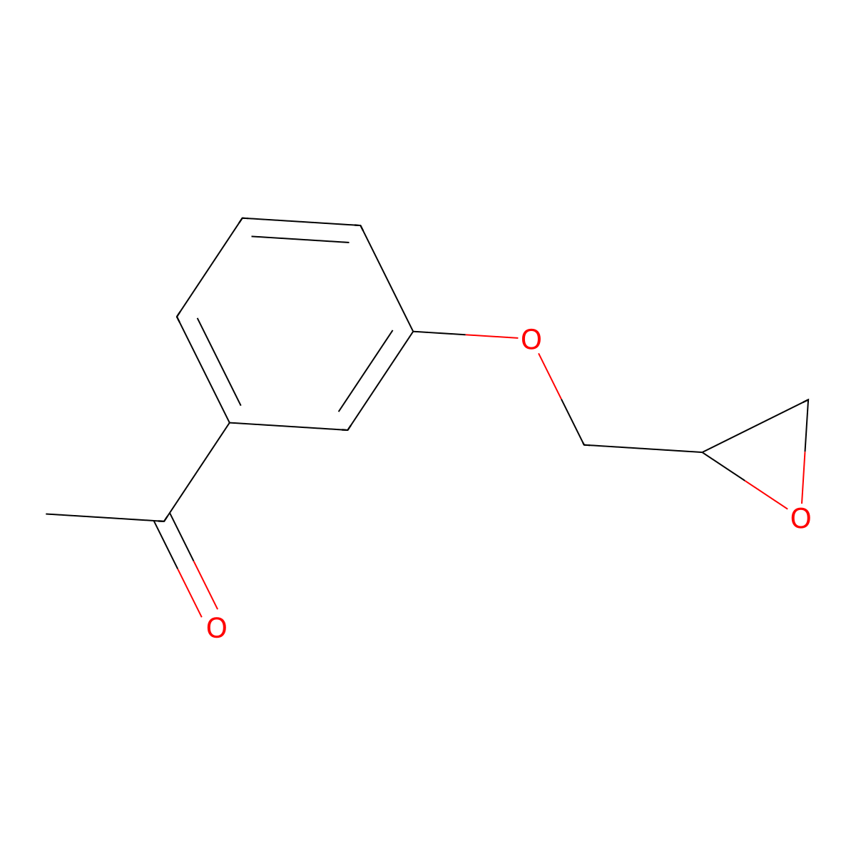1-{3-[(Oxiran-2-yl)methoxy]phenyl}ethan-1-one molecular structure, CAS 42865-03-2