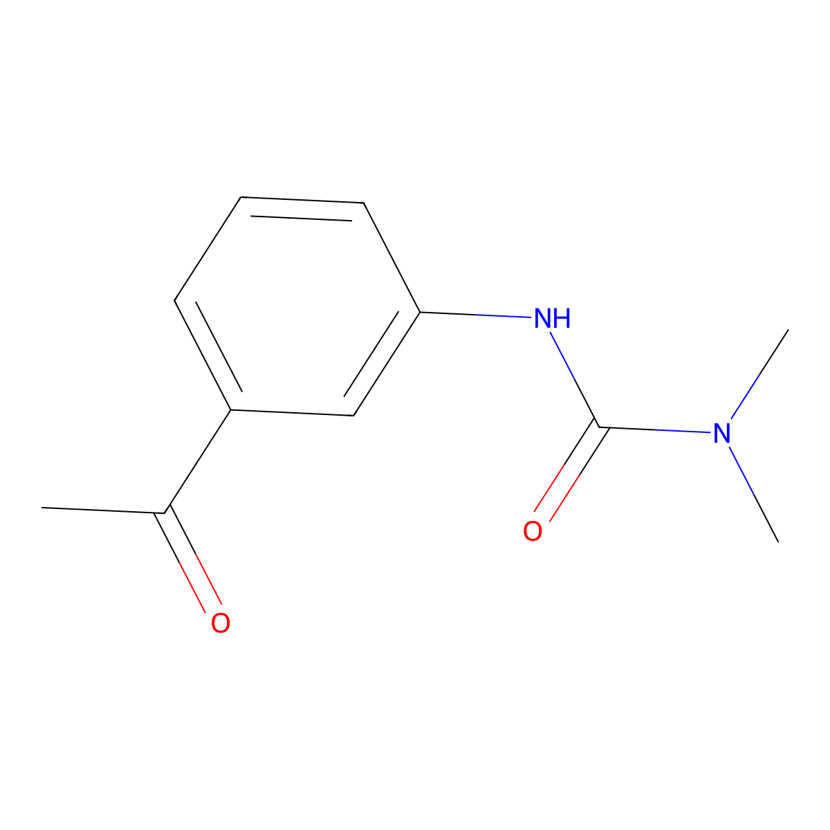 Urea, N'-(3-acetylphenyl)-N,N-dimethyl- molecular structure, CAS 42865-65-6