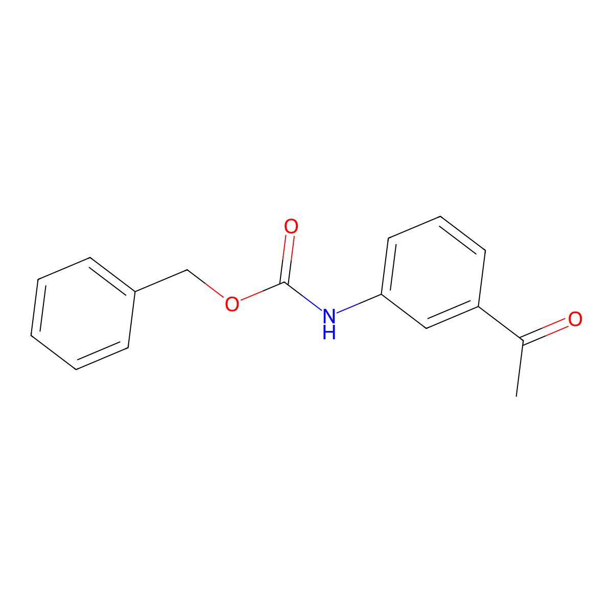 Benzyl N-(3-acetylphenyl)carbamate molecular structure, CAS 42865-67-8
