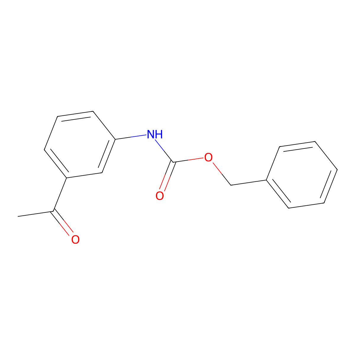 Benzyl N-(3-acetylphenyl)carbamate molecular structure, CAS 42865-67-8