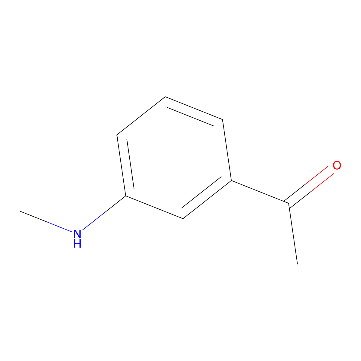 1-(3-(Methylamino)phenyl)ethanone molecular structure, CAS 42865-75-8