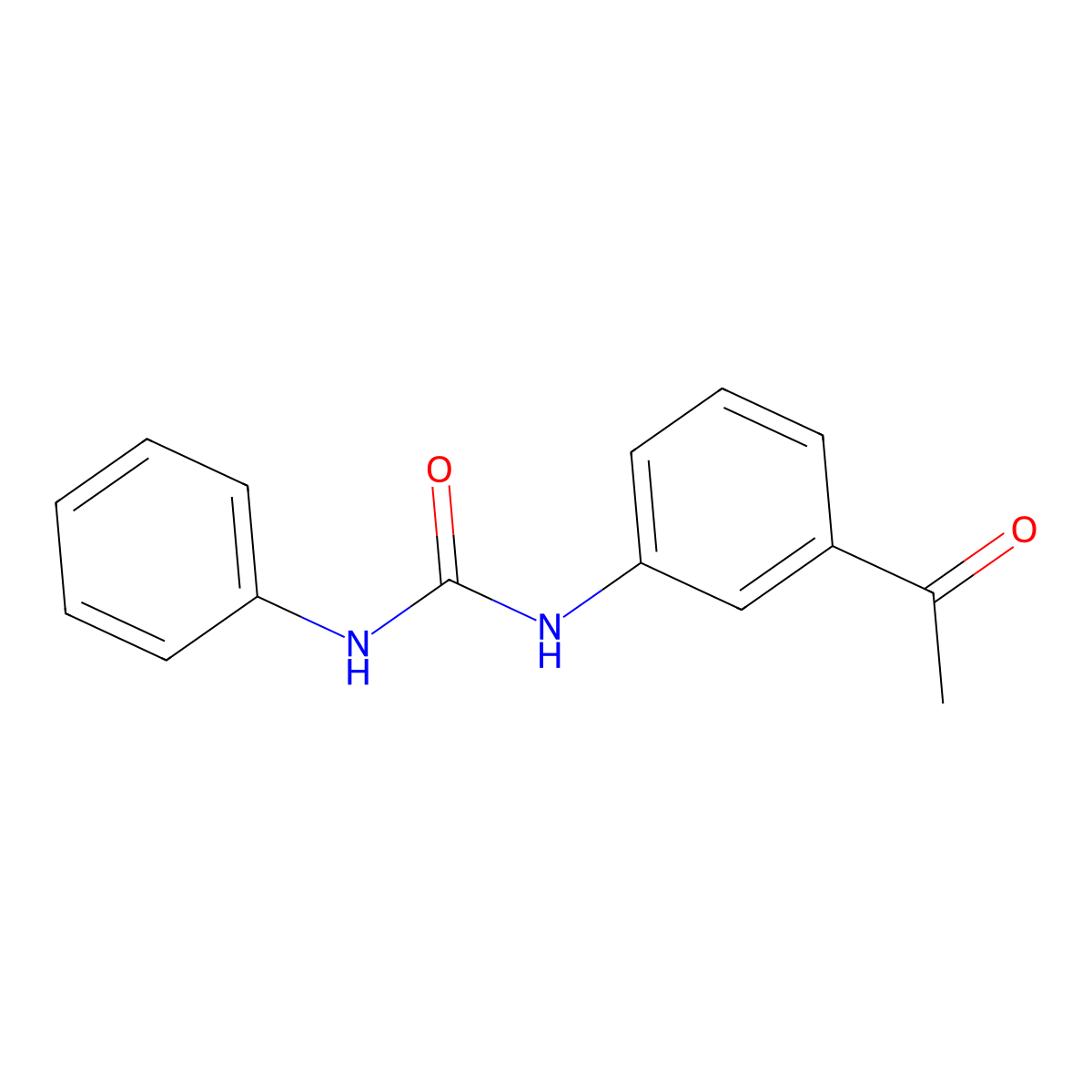 N-(3-Acetylphenyl)-N'-phenylurea molecular structure, CAS 42865-77-0