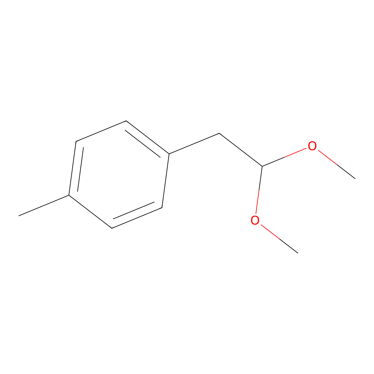 Benzene, 1-(2,2-dimethoxyethyl)-4-methyl- molecular structure, CAS 42866-91-1