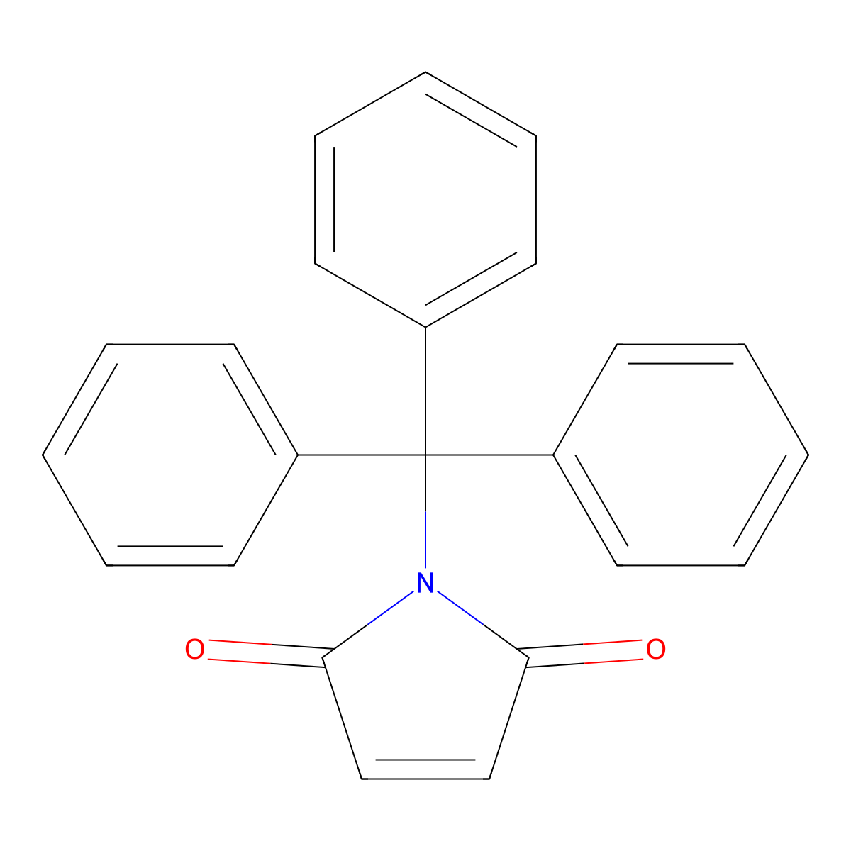 N-triphenylmethylmaleimide molecular structure, CAS 42867-31-2