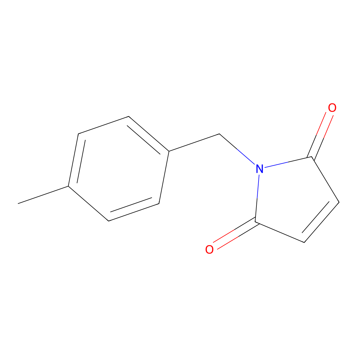 1-((4-methylphenyl)methyl)-1H-pyrrole-2,5-dione molecular structure, CAS 42867-34-5