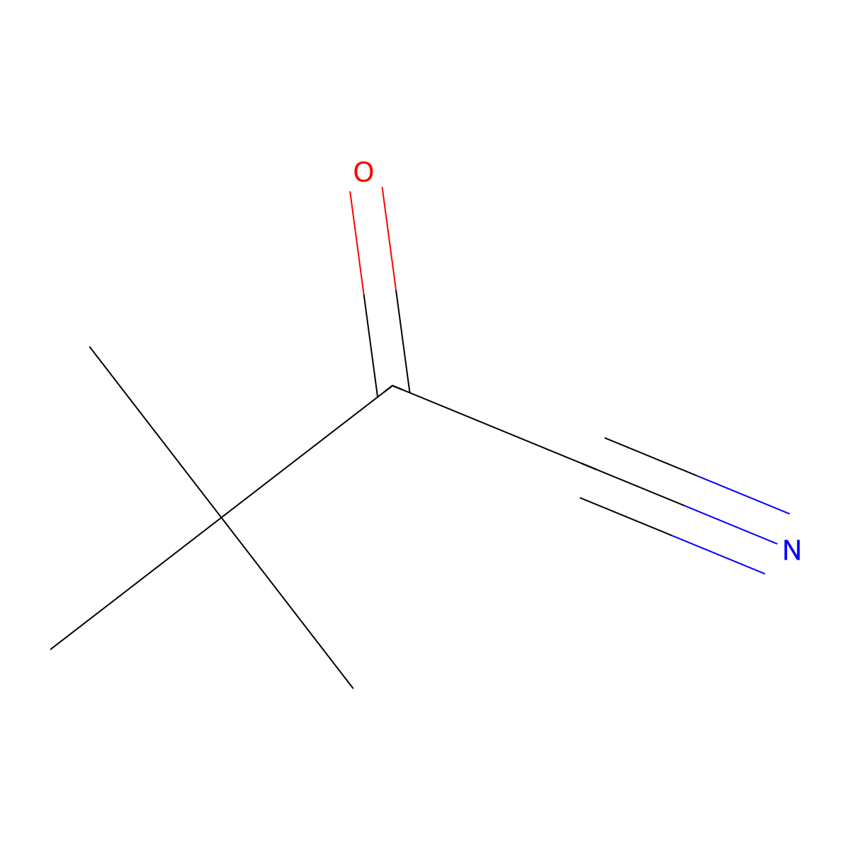 3,3-Dimethyl-2-oxobutanenitrile molecular structure, CAS 42867-40-3