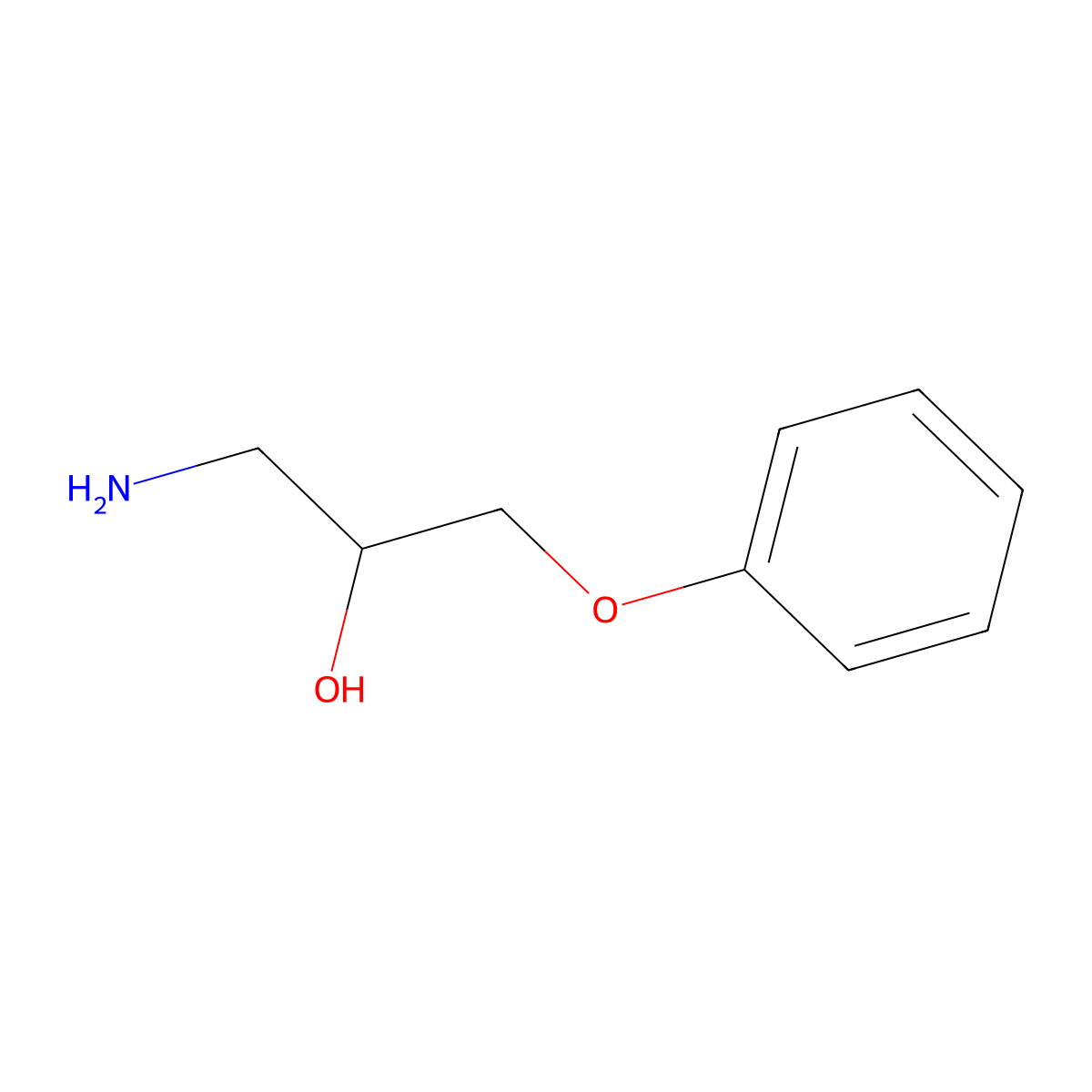 1-Amino-3-phenoxypropan-2-ol molecular structure, CAS 4287-19-8