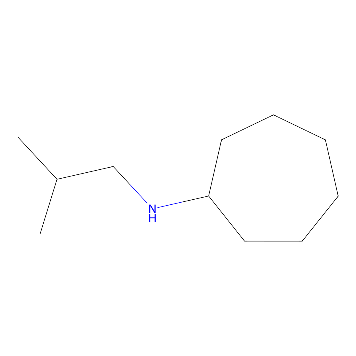 N-(2-methylpropyl)cycloheptanamine molecular structure, CAS 42870-67-7