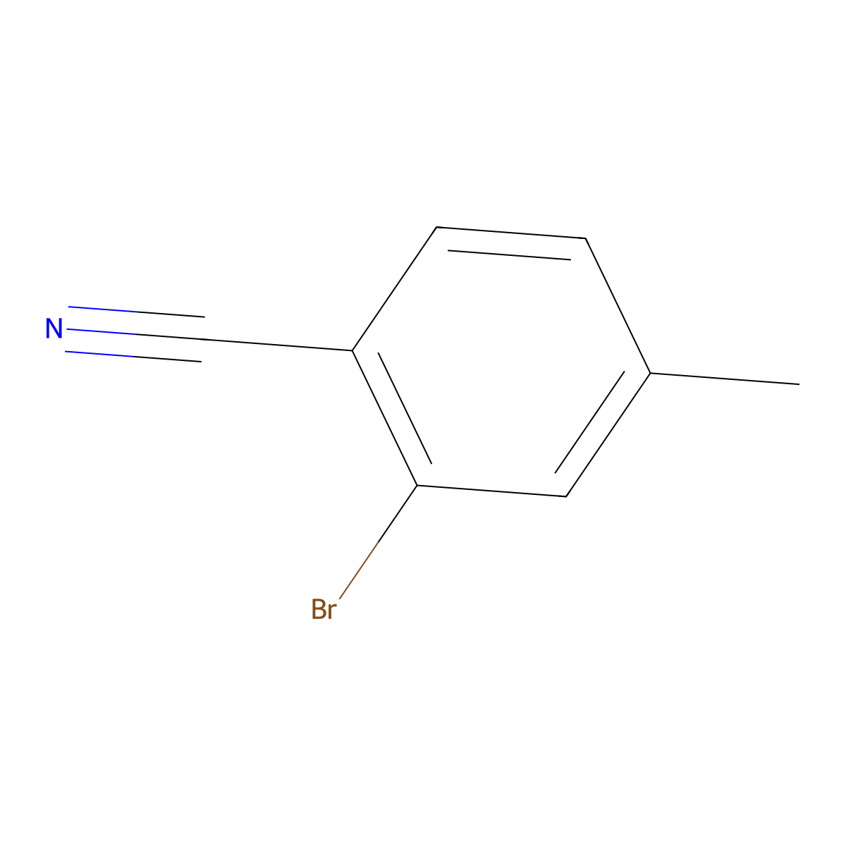 2-Bromo-4-methylbenzonitrile molecular structure, CAS 42872-73-1
