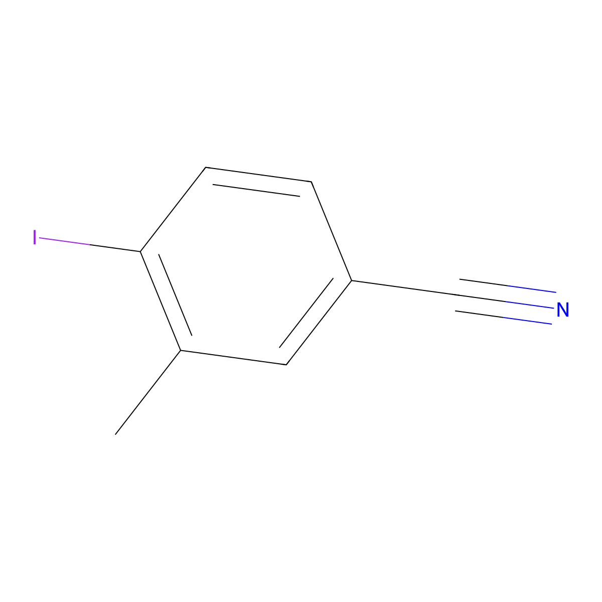 4-Iodo-3-methylbenzonitrile molecular structure, CAS 42872-85-5