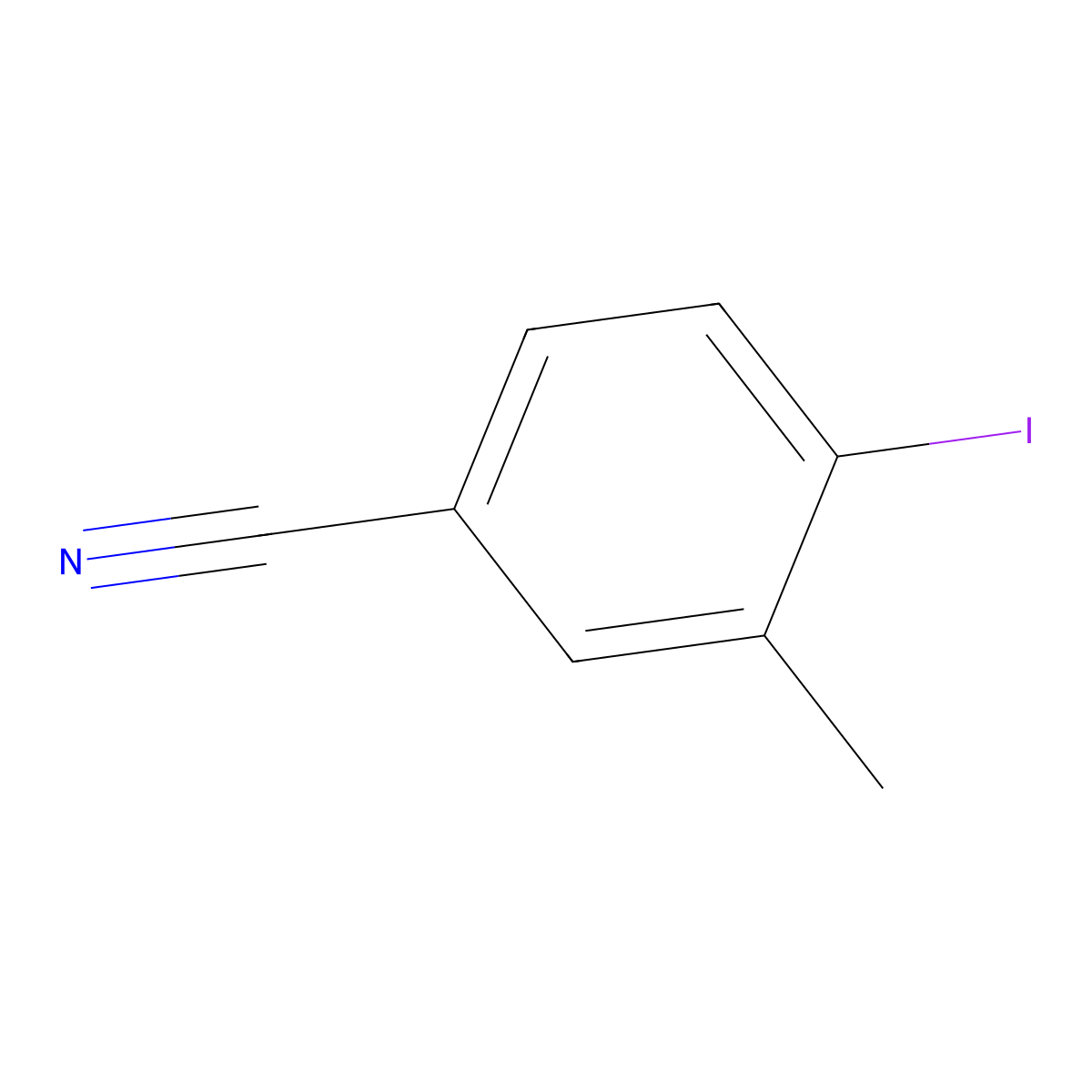 4-Iodo-3-methylbenzonitrile molecular structure, CAS 42872-85-5