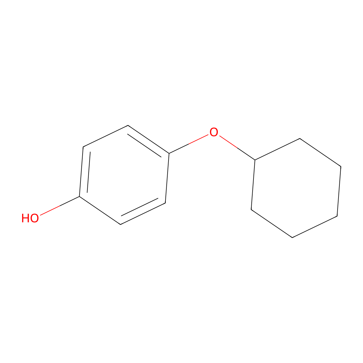 4-(Cyclohexyloxy)phenol molecular structure, CAS 42873-96-1