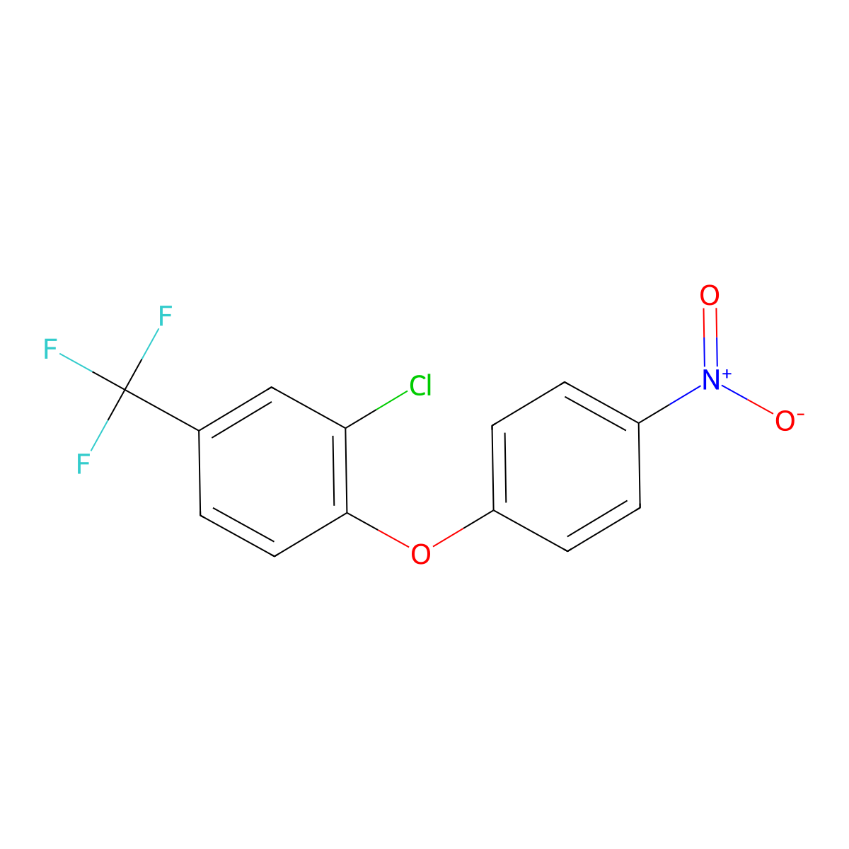2-Chloro-4-trifluoromethylphenyl 4-nitrophenyl ether molecular structure, CAS 42874-01-1