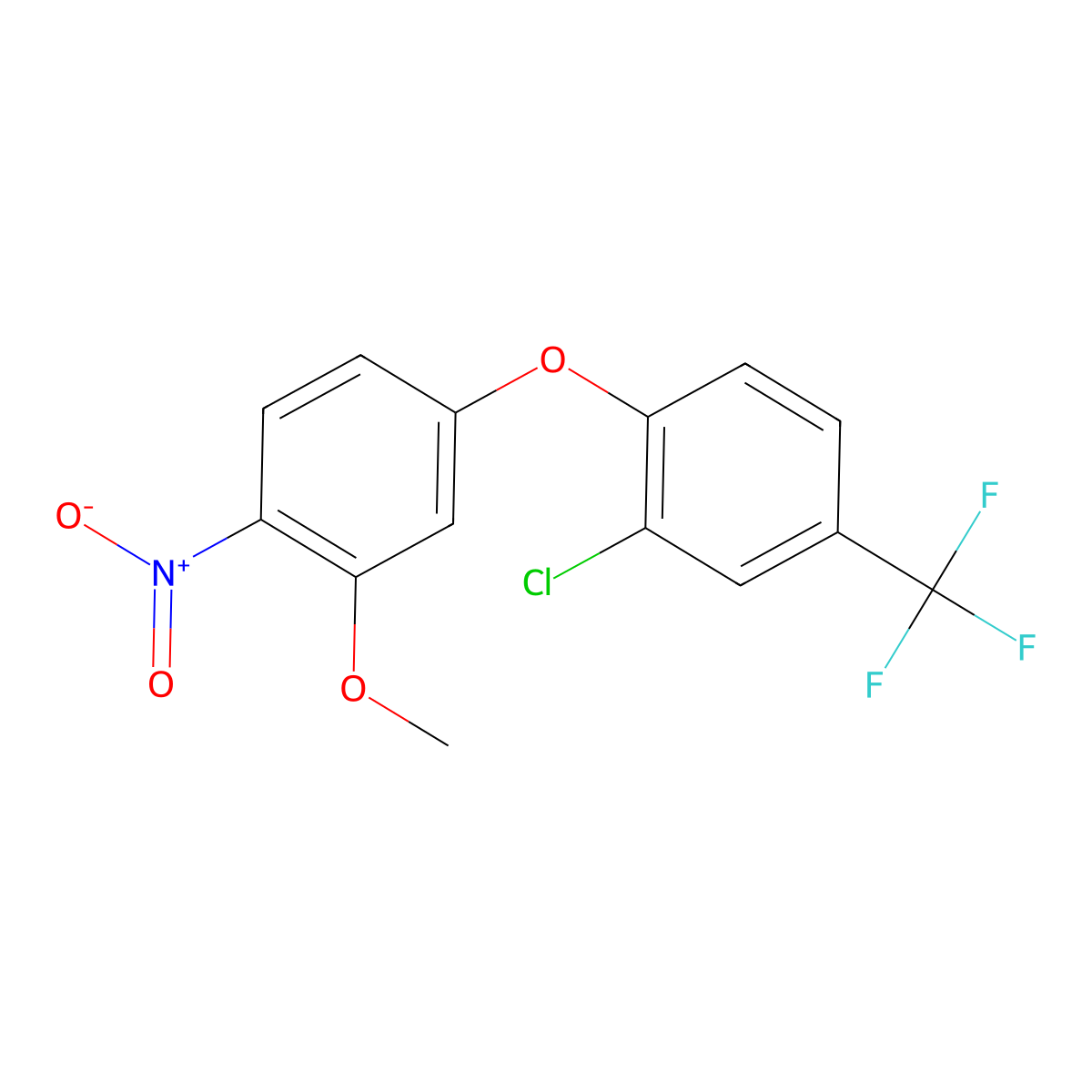 2-Chloro-1-(3-methoxy-4-nitrophenoxy)-4-(trifluoromethyl)benzene molecular structure, CAS 42874-02-2