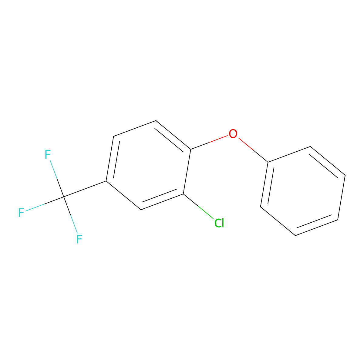 4-(2-Chloro-4-trifluoromethylphenoxy)benzene molecular structure, CAS 42874-98-6