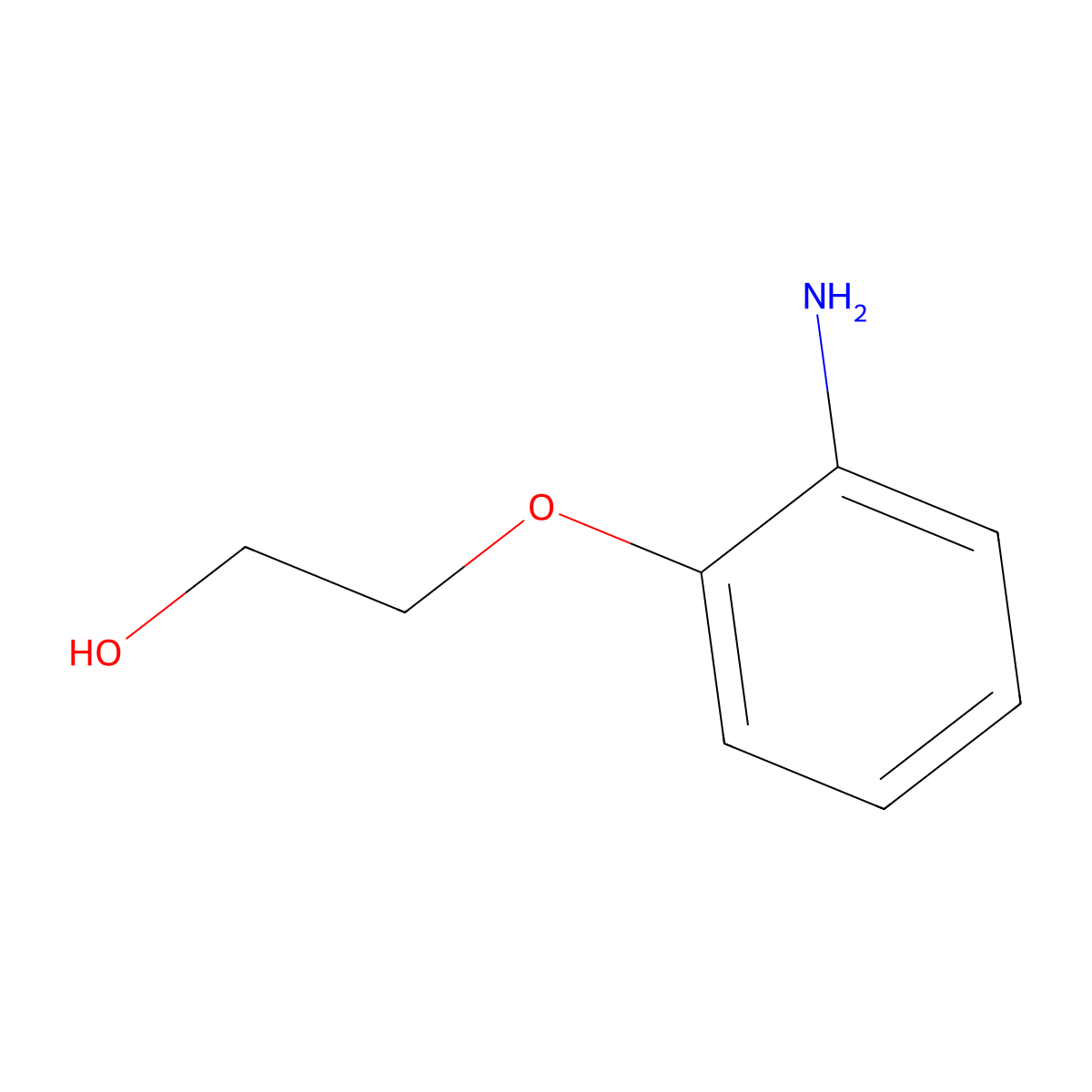 2-(2-Aminophenoxy)ethanol molecular structure, CAS 42876-07-3