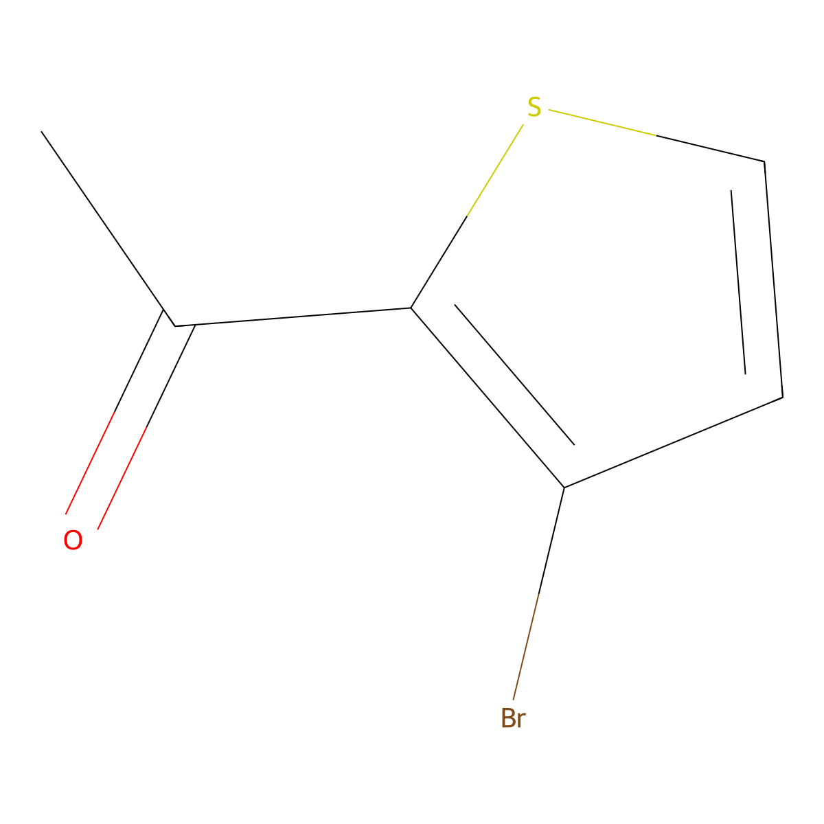 2-Acetyl-3-bromothiophene molecular structure, CAS 42877-08-7
