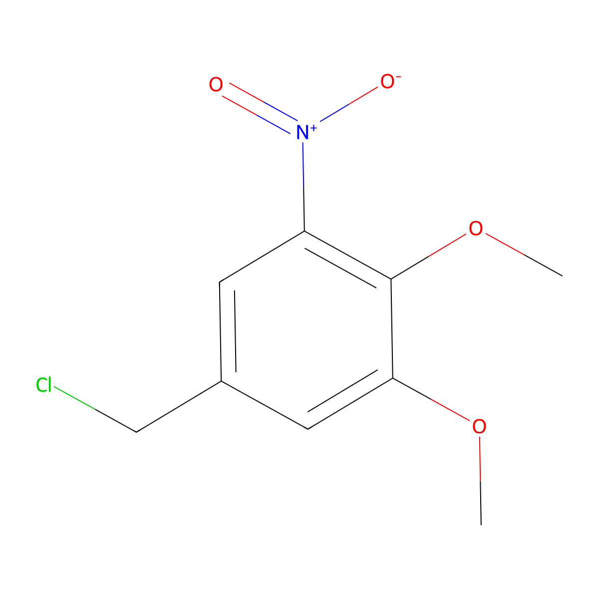 5-(Chloromethyl)-1,2-dimethoxy-3-nitrobenzene molecular structure, CAS 42877-11-2