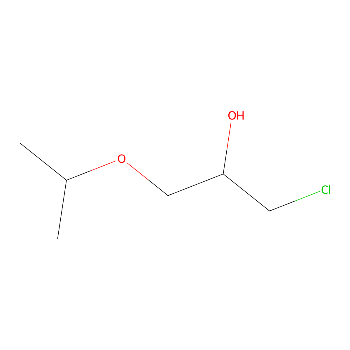 3-Isopropoxy-1-chloro-2-propanol molecular structure, CAS 4288-84-0