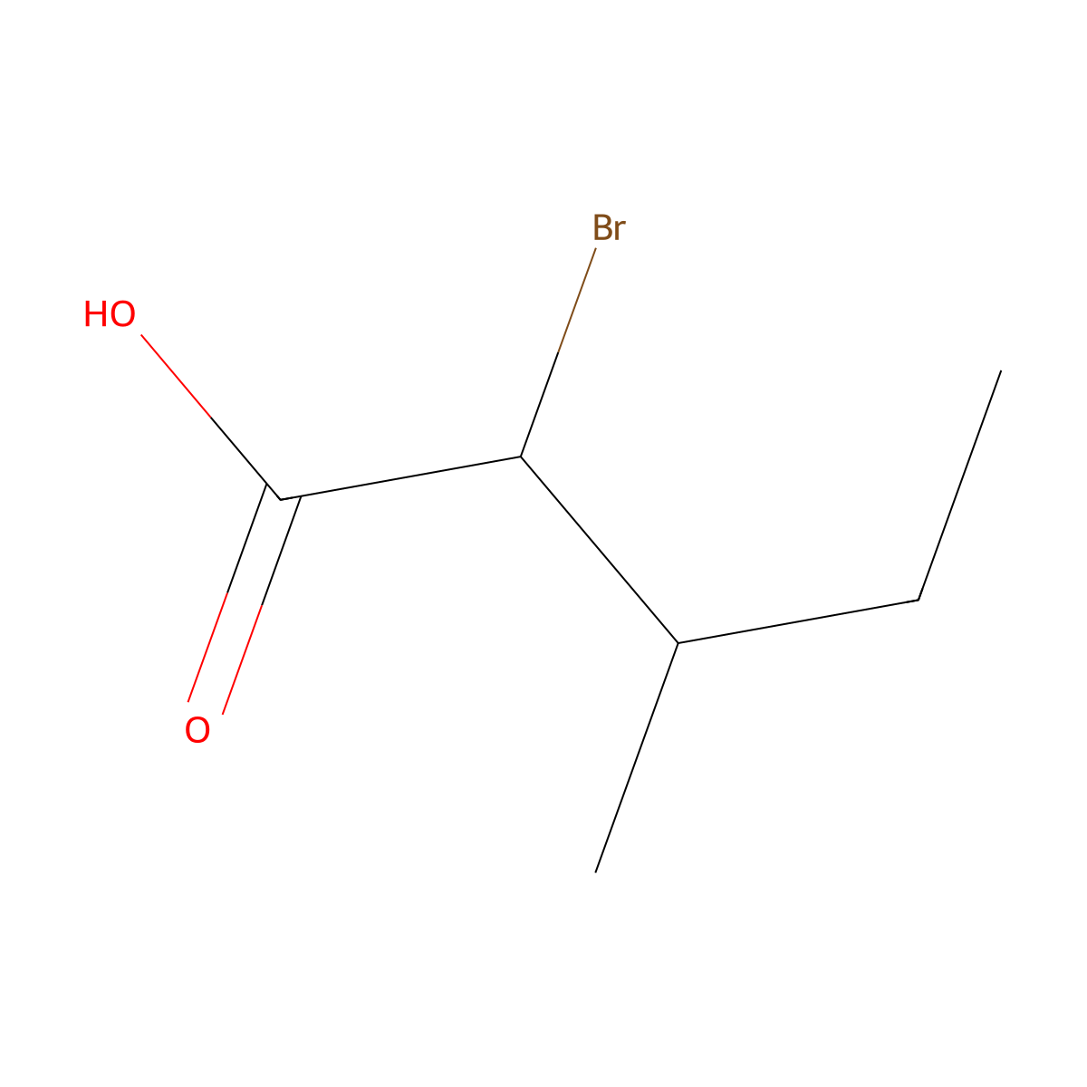 2-Bromo-3-methylpentanoic acid molecular structure, CAS 42880-22-8