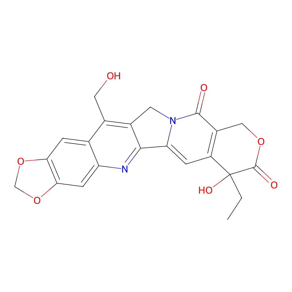 7-Hydroxymethyl-10,11-MDCPT molecular structure, CAS 428816-69-7