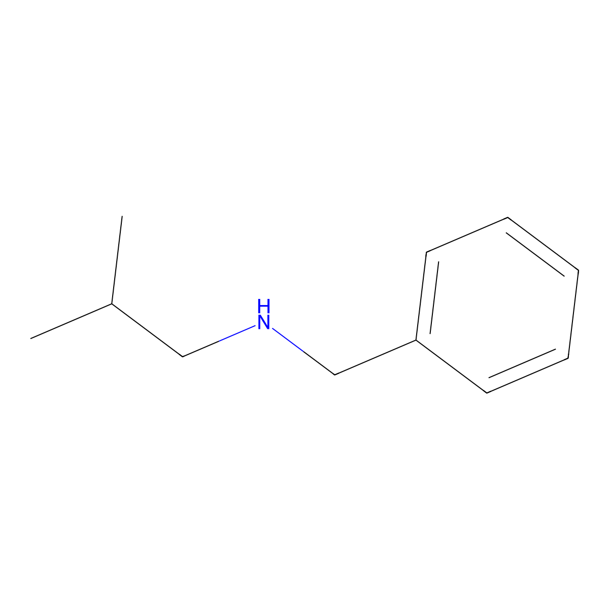 Benzyl(2-methylpropyl)amine molecular structure, CAS 42882-36-0