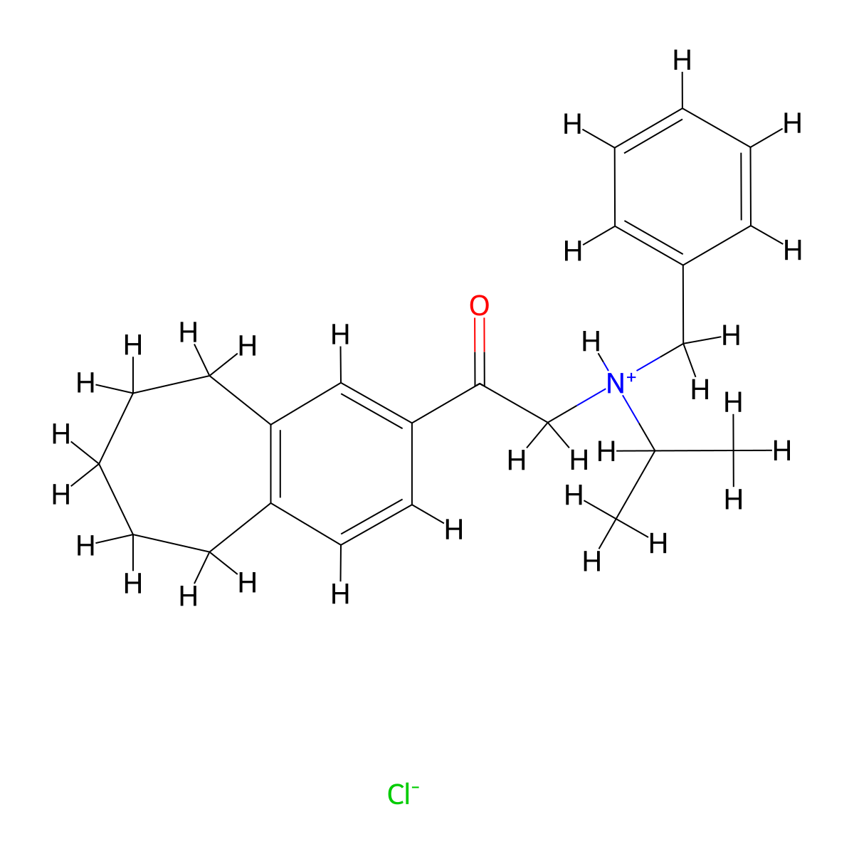 Ethanone, 2-((1-methylethyl)(phenylmethyl)amino)-1-(6,7,8,9-tetrahydro-5H-benzocyclohepten-2-yl)-, hydrochloride molecular structure, CAS 42882-45-1