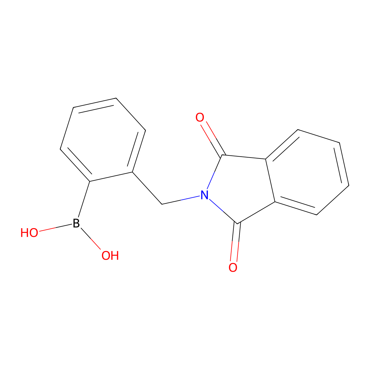 (2-((1,3-Dioxoisoindolin-2-yl)methyl)phenyl)boronic acid molecular structure, CAS 428820-97-7