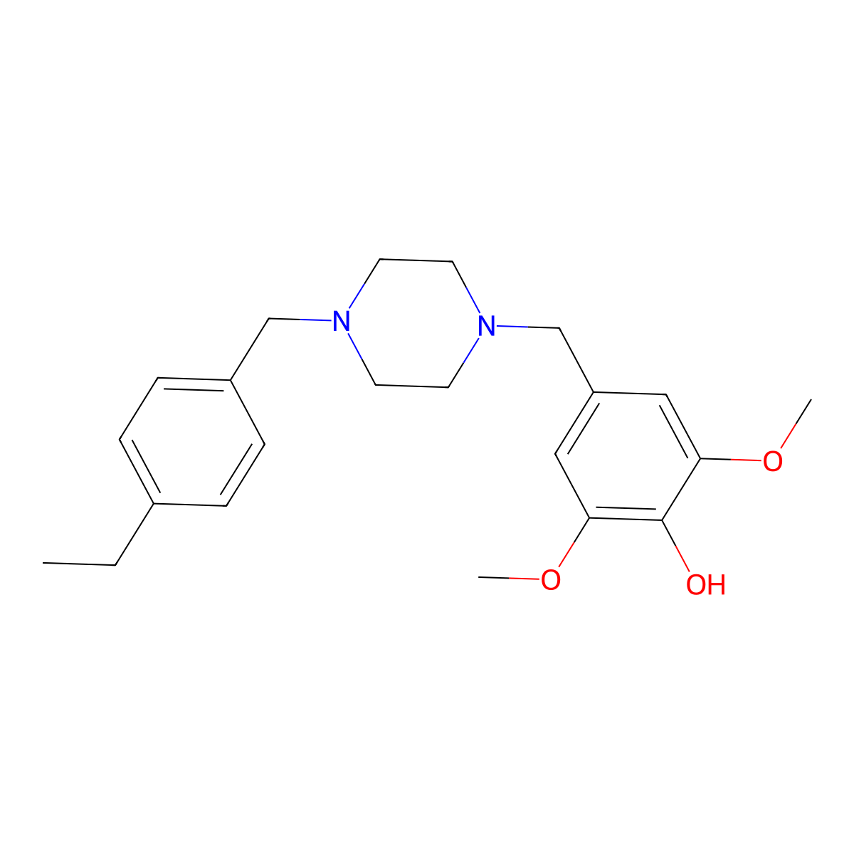 4-({4-[(4-Ethylphenyl)methyl]piperazin-1-YL}methyl)-2,6-dimethoxyphenol molecular structure, CAS 428822-48-4