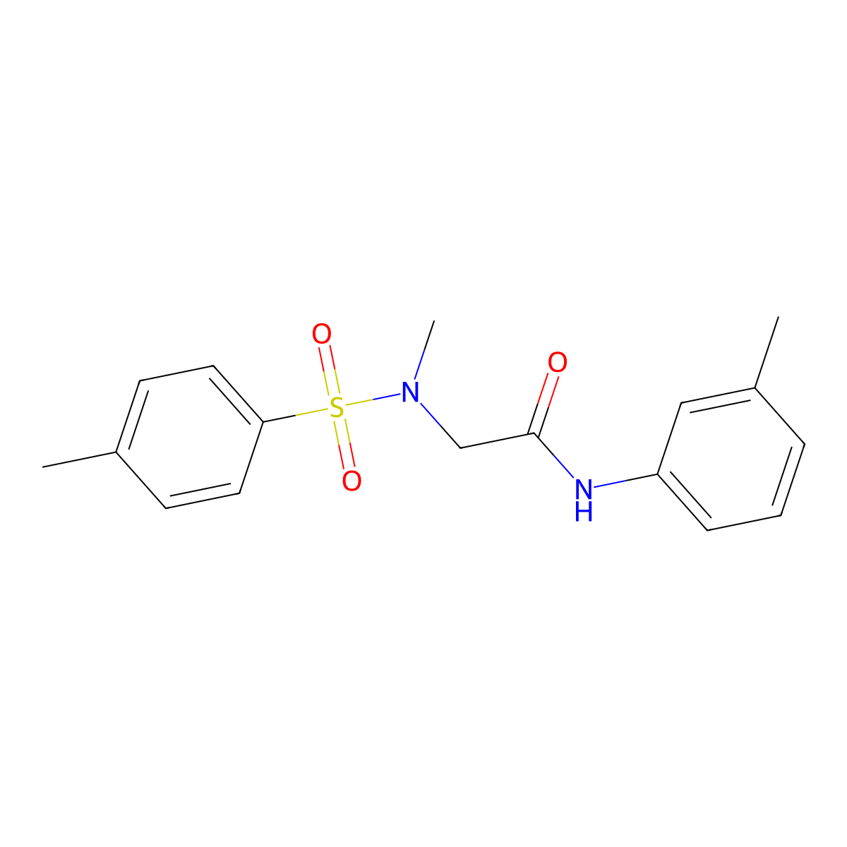 2-(N,4-dimethylphenylsulfonamido)-N-(m-tolyl)acetamide molecular structure, CAS 428822-72-4