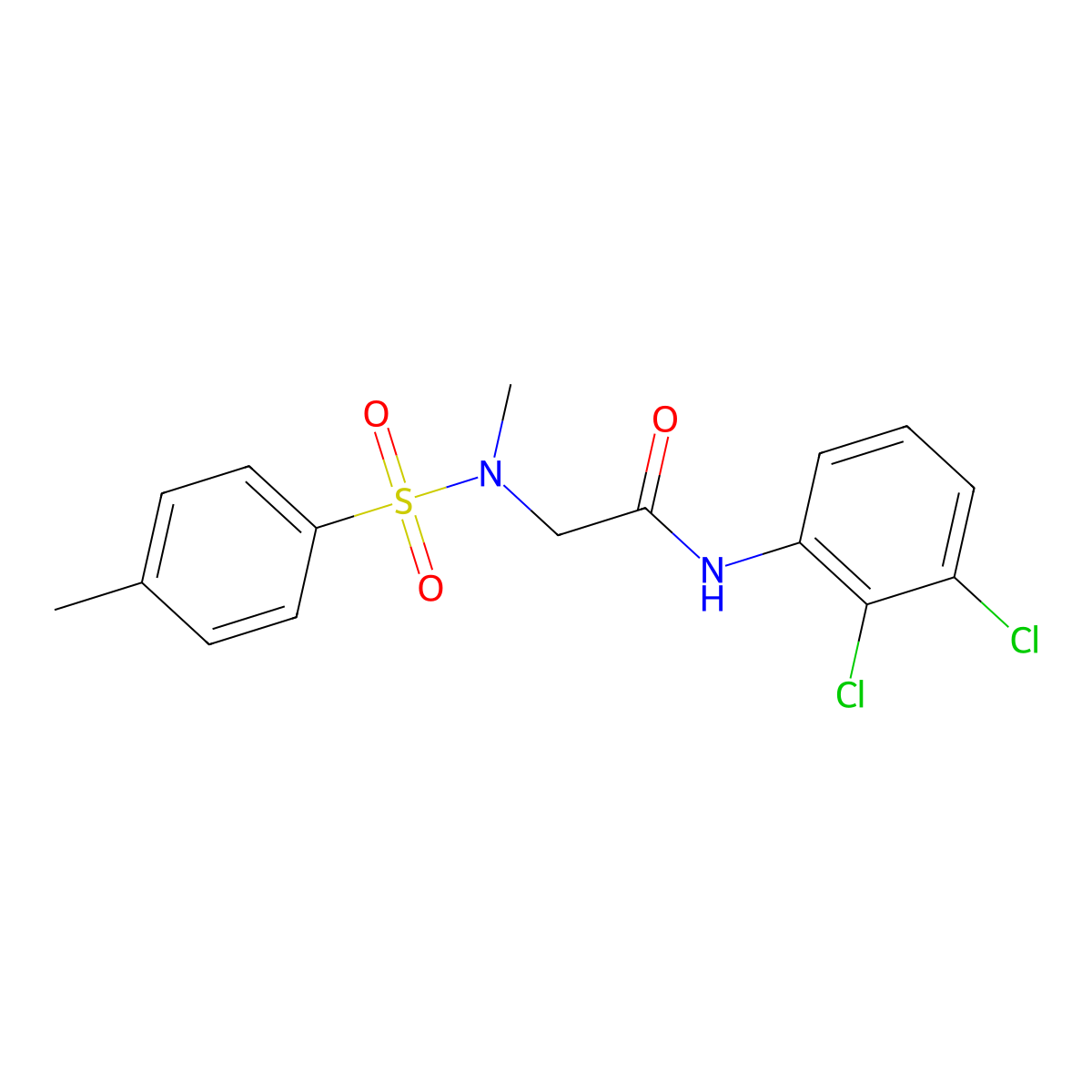 N-(2,3-dichlorophenyl)-2-[methyl-(4-methylphenyl)sulfonylamino]acetamide molecular structure, CAS 428822-76-8