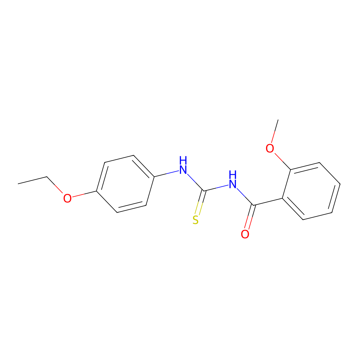 N-[(4-ethoxyphenyl)carbamothioyl]-2-methoxybenzamide molecular structure, CAS 428822-91-7