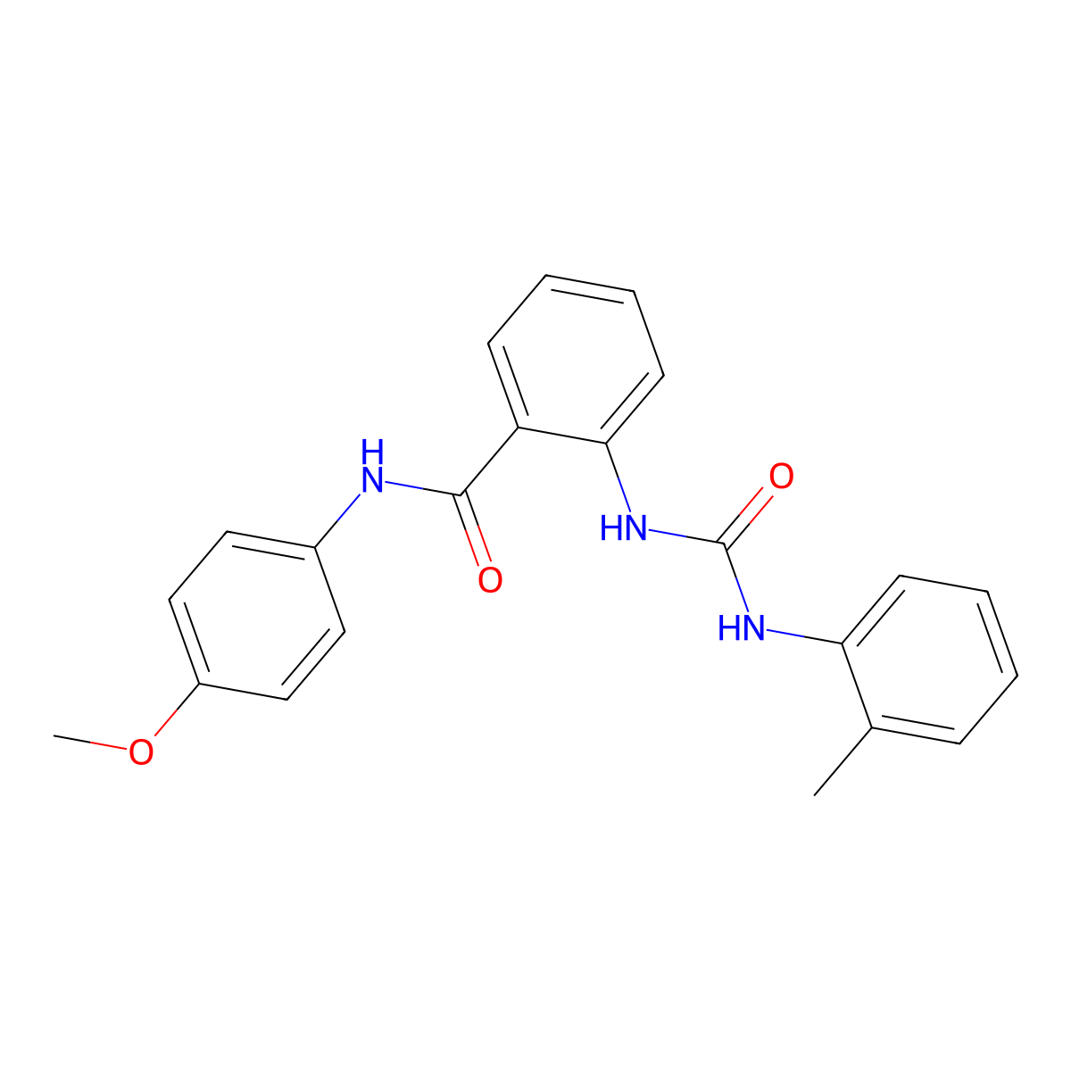 N-(4-methoxyphenyl)-2-[(2-methylphenyl)carbamoylamino]benzamide molecular structure, CAS 428822-92-8